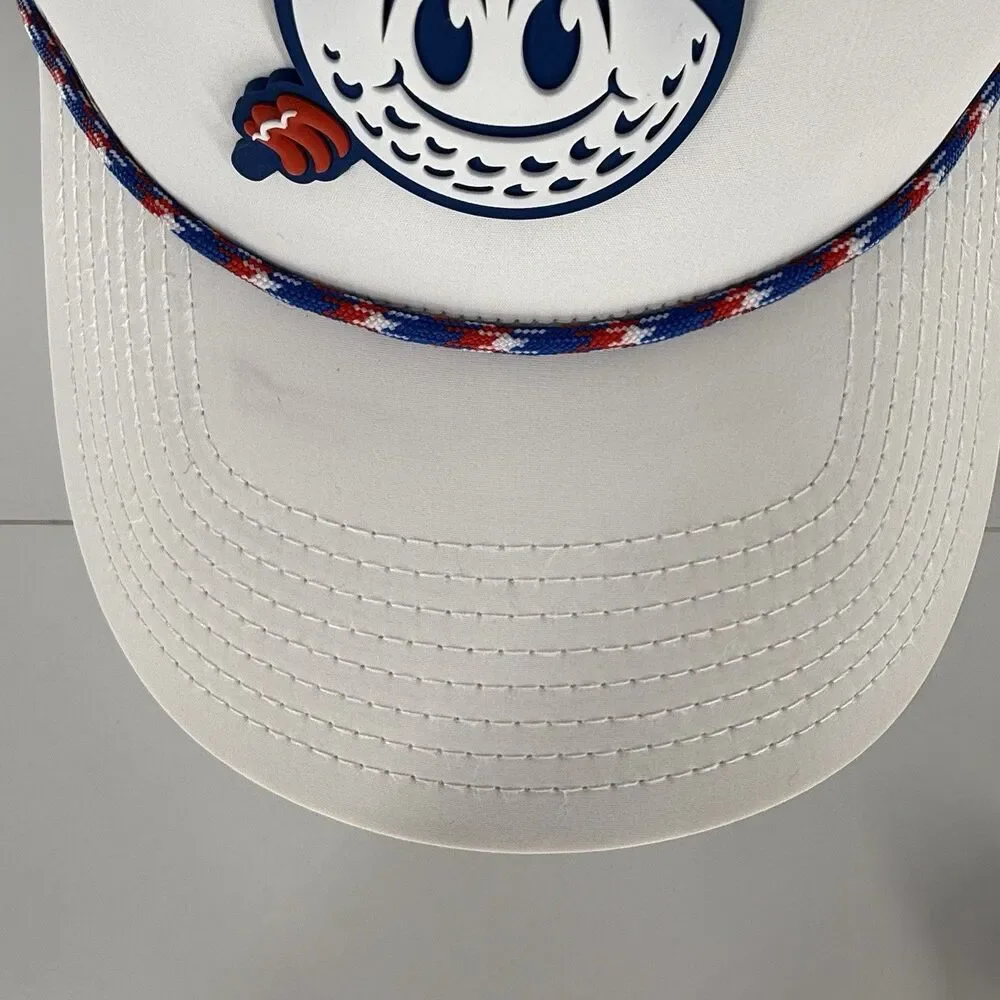 Branded Bills Nash White Golf Hat Snapback Rope Performance Cap - Picture 3 of 15